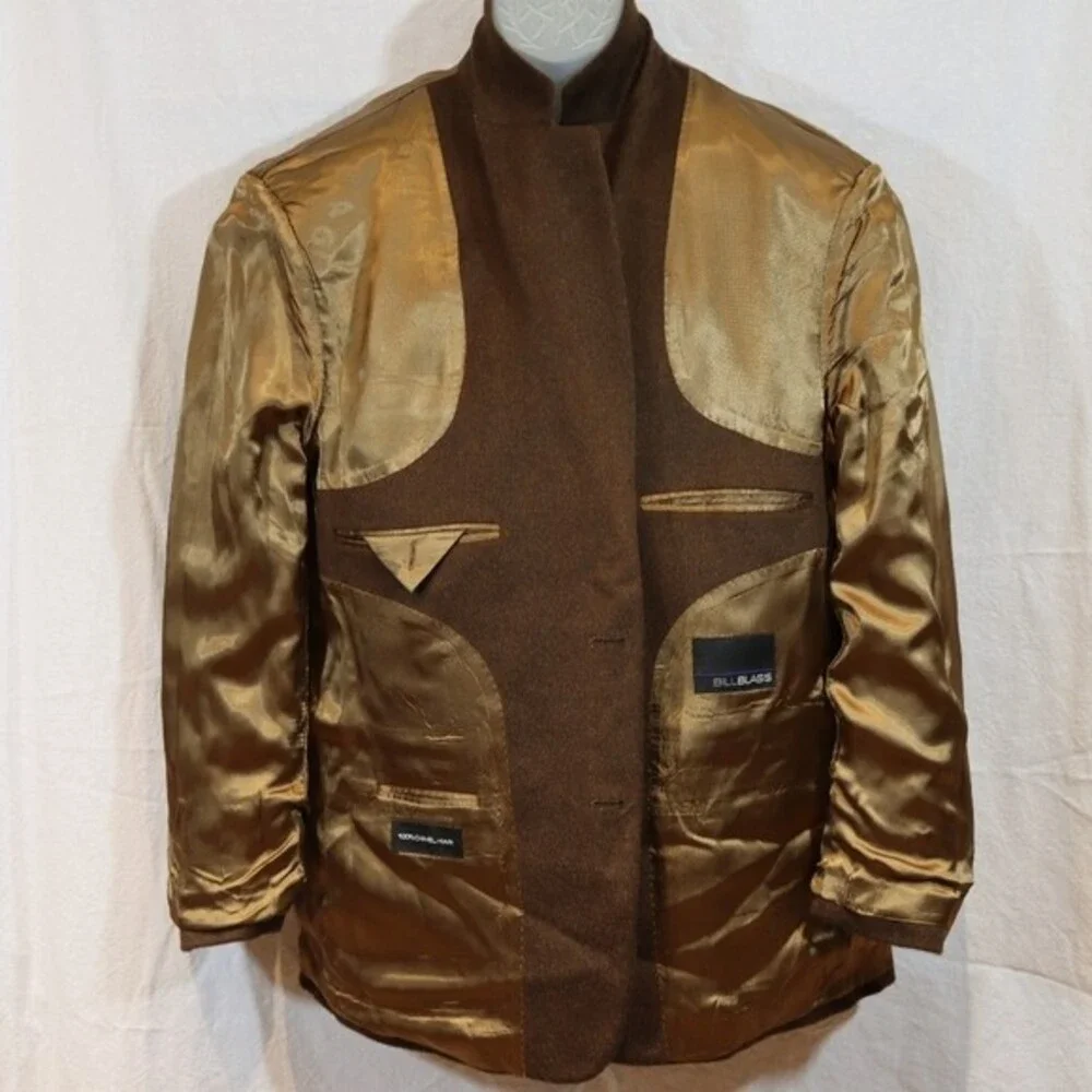 Bill Blass Brown 100% Camel Hair Blazer Jacket 42S
